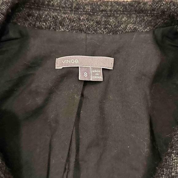 VINCE WOOL BLEND GRAY BLAZER WOMEN'S SIZE 6-8 RUNS SMALL - Picture 3 of 12
